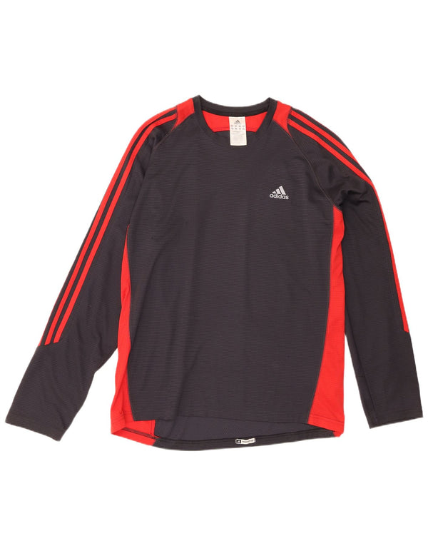 Ανδρικό τοπ Adidas μακρυμάνικο XL γκρι πολυεστέρας