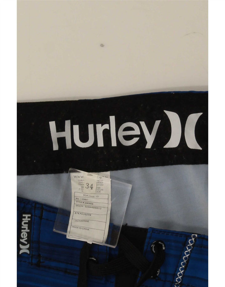 Ανδρικό σορτς κολύμβησης Hurley μεγάλο μπλε ριγέ πολυεστέρα