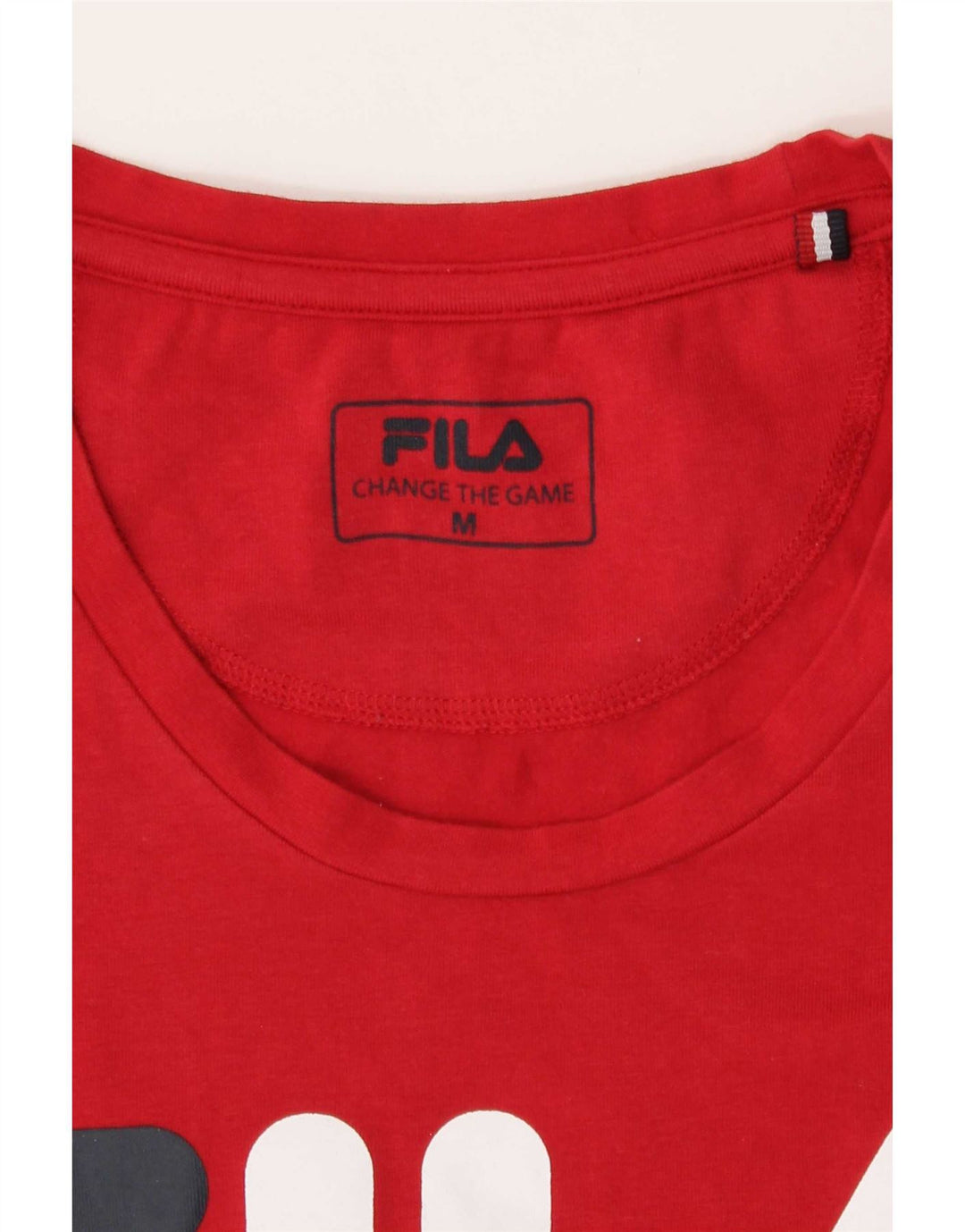 Fila Γυναικείο γραφικό T-Shirt Top UK 12 Medium Red