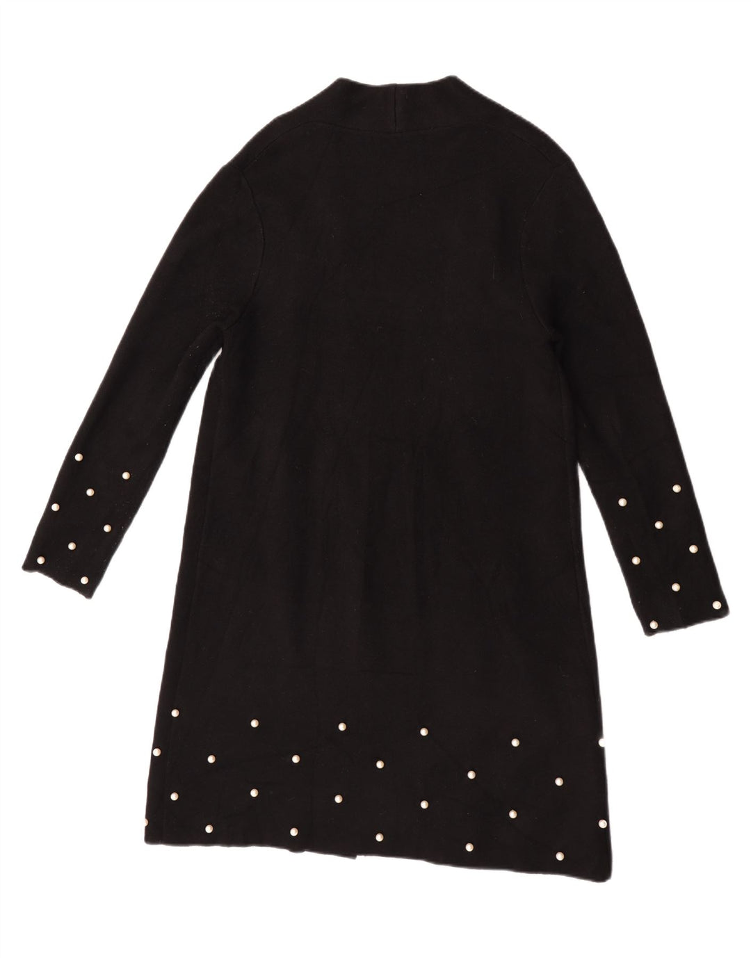 Zara Γυναικείο Longline Ανοιχτό Ζακέτα UK 10 Small Black