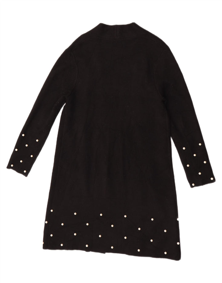 Zara Γυναικείο Longline Ανοιχτό Ζακέτα UK 10 Small Black