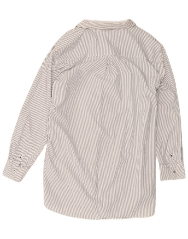 Marks & Spencer Γυναικείο πουκάμισο Autograph Φόρεμα UK 14 Medium White ριγέ