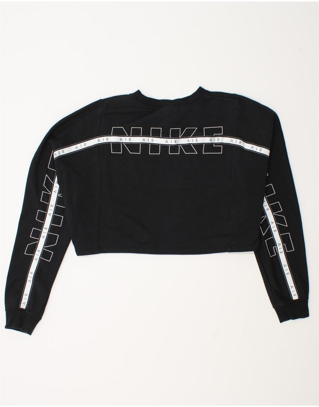 Γυναικεία φούτερ με γραφικά Crop Nike Jumper UK 14 Medium Black