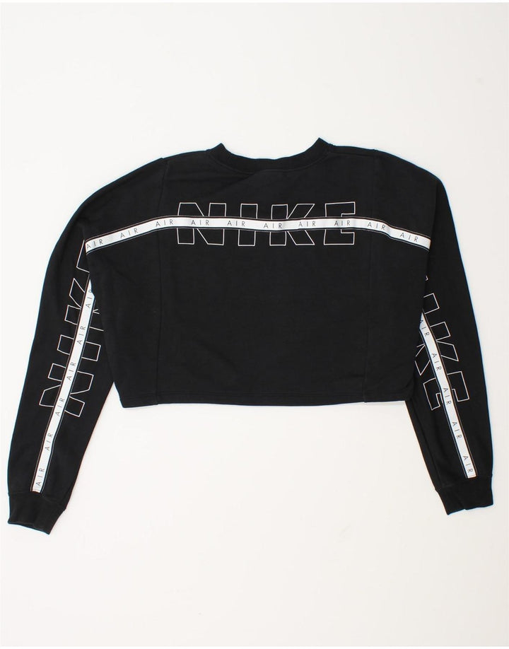 Γυναικεία φούτερ με γραφικά Crop Nike Jumper UK 14 Medium Black