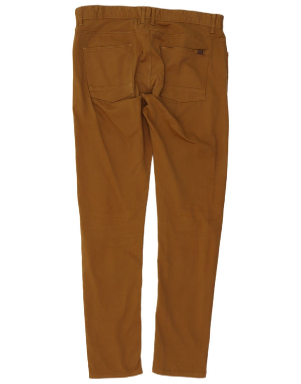 Zara Ανδρικό Skinny Casual Παντελόνι EU 46 XL W36 L32 Καφέ βαμβακερό