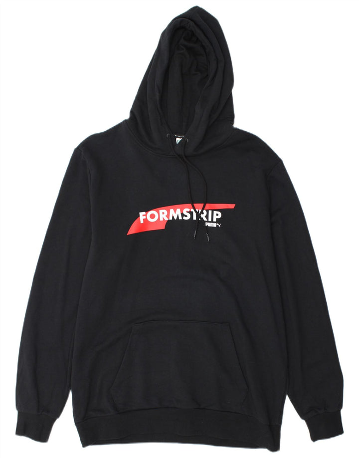 Ανδρικό γραφικό κουκούλα PUMA, μαύρο μεγάλο