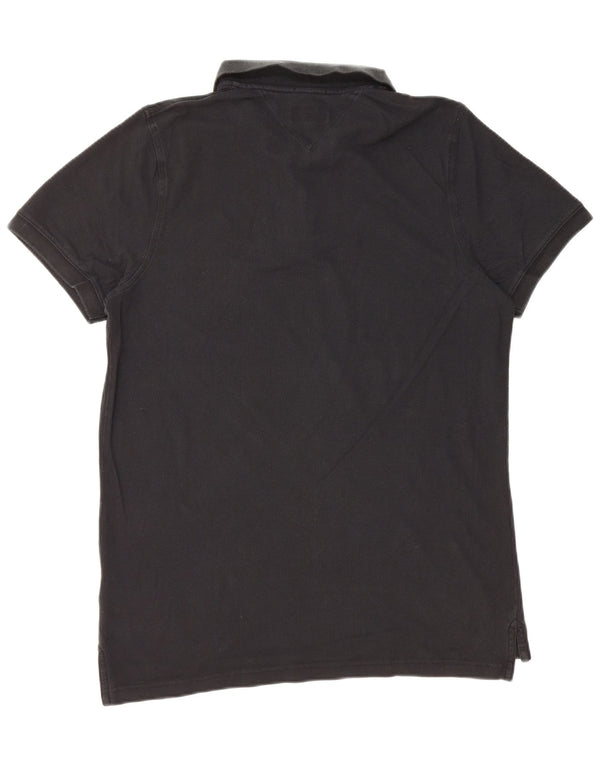 Tommy Hilfiger Mens Slim Fit Polo Shirt XL Black Cotton
