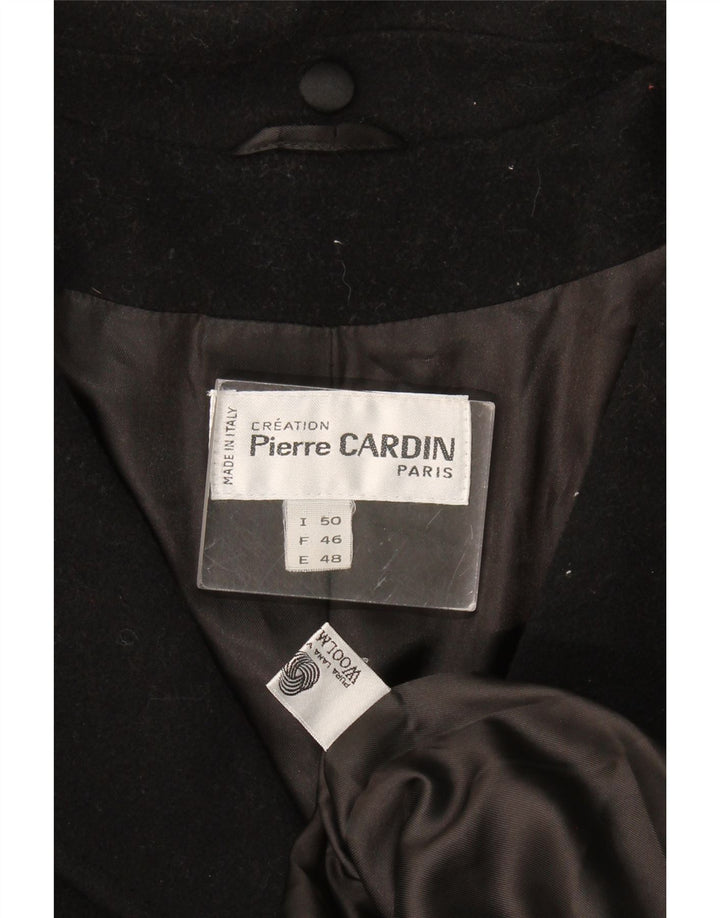 Pierre Cardin Γυναικείο Πανωφόρι IT 50 XL Μαύρο Μάλλινο