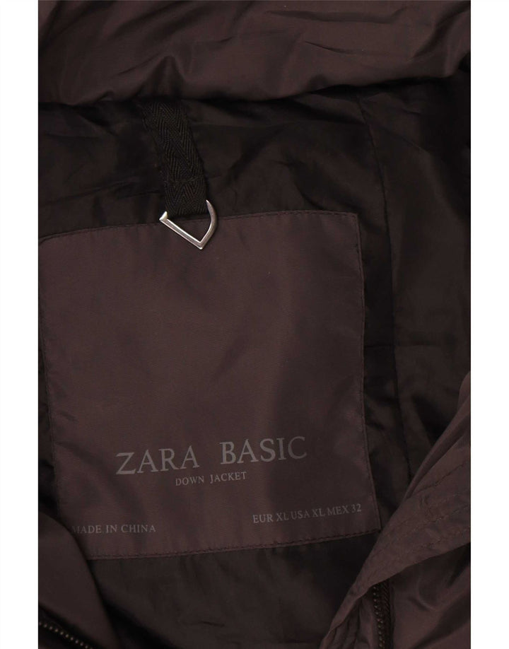 Zara Γυναικείο Μπουφάν UK 18 XL Μαύρο Πολυεστέρας