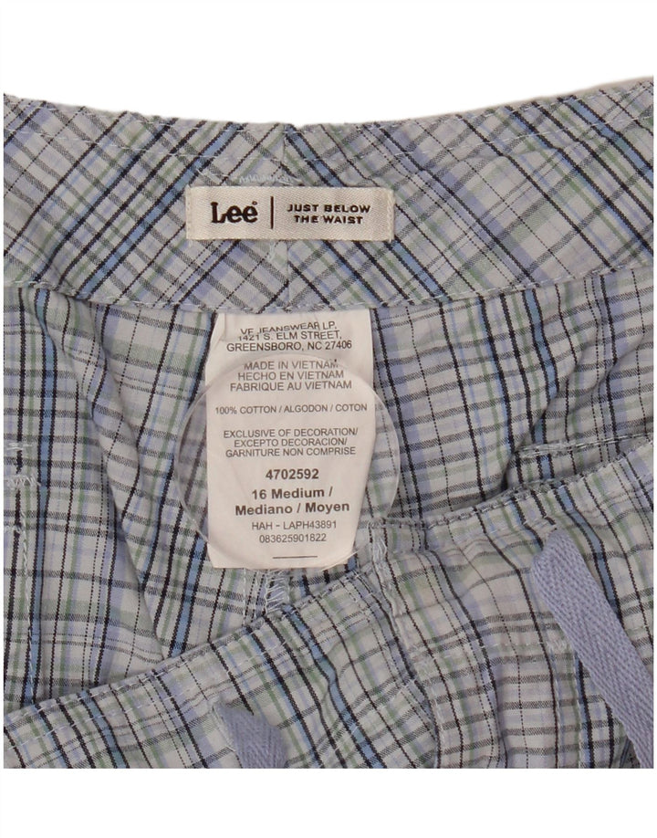Lee Γυναικείο σορτς Chino US 16 2XL W36 Blue Check Cotton