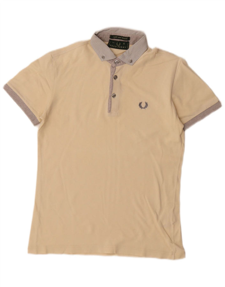 Fred Perry Ανδρικό πουκάμισο Polo Μικρό σε λευκό βαμβακερό