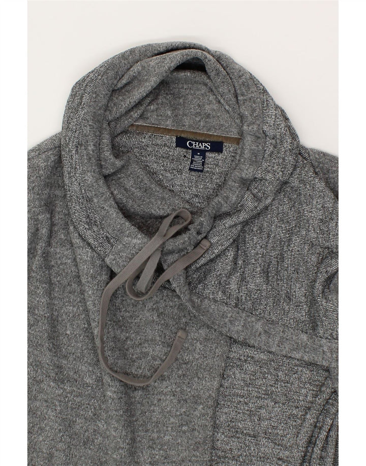 CHAPS Womens Cardigan Sweater UK 14 Medium Grey Polyester Vintage Chaps and Second-Hand Chaps from Messina Hembry 
