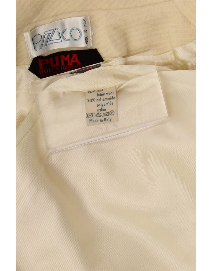 Vintage γυναικείο σακάκι 1 κουμπιού σακάκι UK 18 XL μπεζ μαλλί