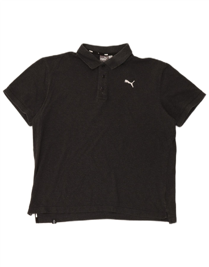 Ανδρικό πουκάμισο πόλο Puma μεγάλο γκρι βαμβακερό