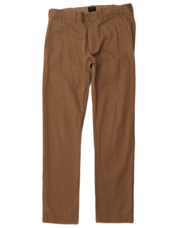 J. CREW Mens The Driggs Slim Chino Trousers W30 L32 Beige Cotton