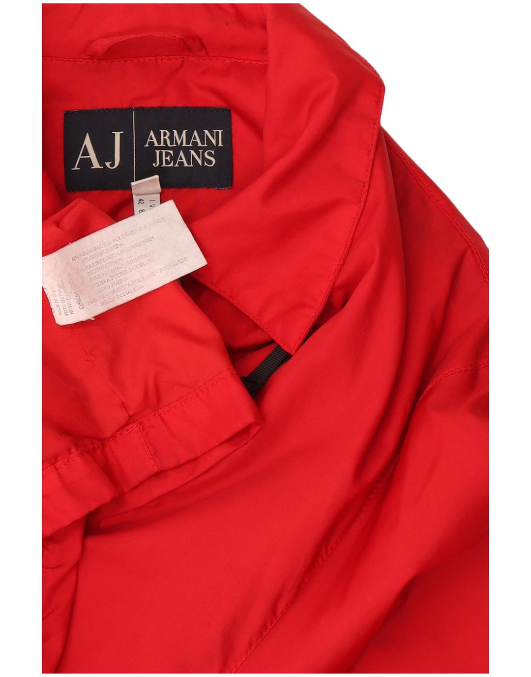 Armani Jeans Γυναικείο Windbreaker Jacket UK 12 Medium Red Polyamide