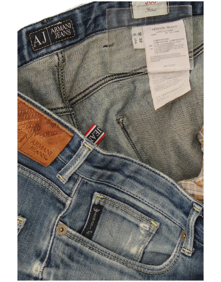Armani Γυναικεία Εφαρμογή Distressed Slim Jeans W32 L32 Blue Cotton