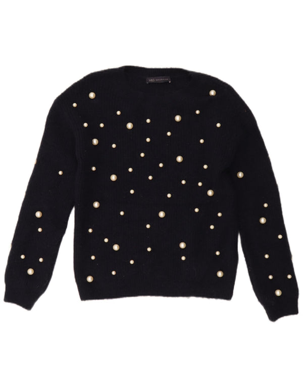 Marks & Spencer Γυναικείο πουλόβερ με λαιμό σκάφος UK 8 Small Navy Blue