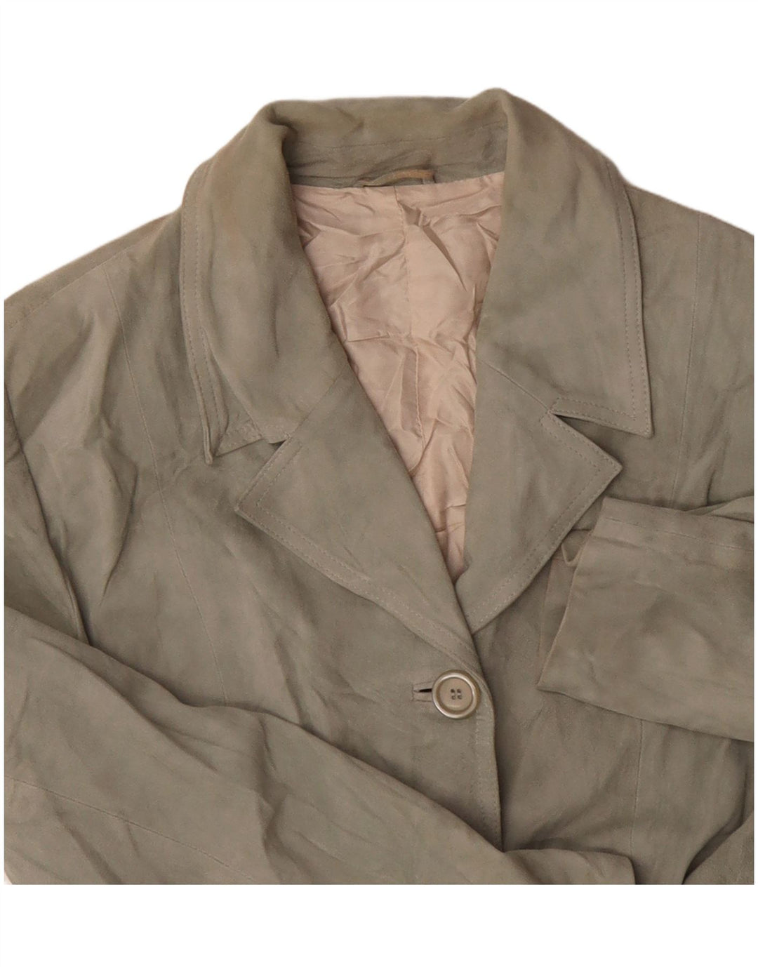 Pollini Γυναικείο Μπουφάν με 3 κουμπιά Suede Blazer UK 14 Medium Green