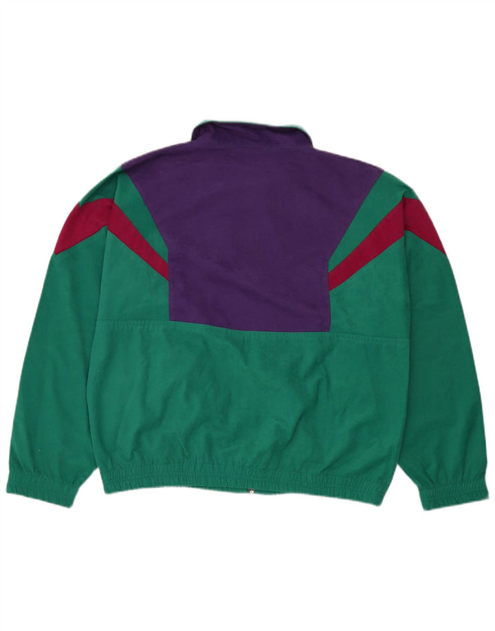 Vintage γυναικεία φόρμα UK 14 Medium Green Colourblock Polyester