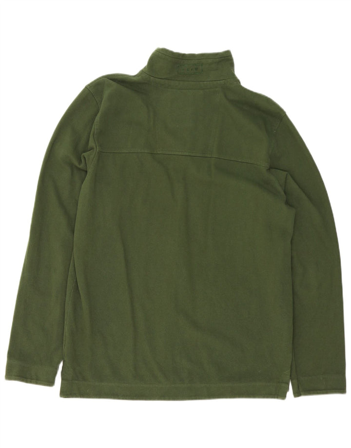 Ανδρικό φούτερ με φερμουάρ Crew Clothing, μεσαίο πράσινο βαμβακερό