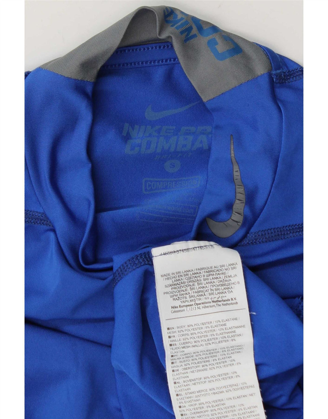 Nike Ανδρικό Dri Fit Τοπ Μακρυμάνικο Μικρό Μπλε Πολυεστέρα