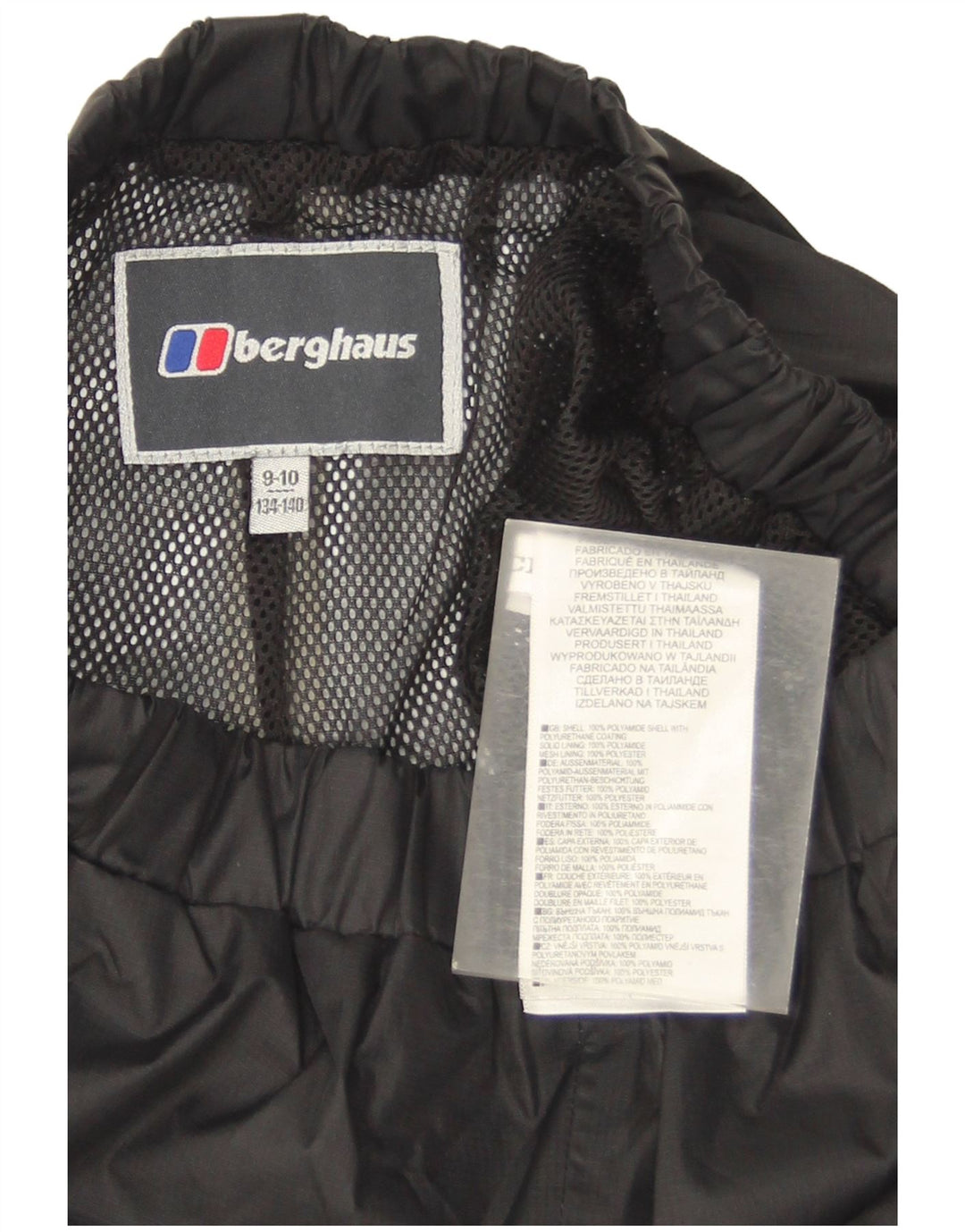 Αδιάβροχο παντελόνι Berghaus Boys 9-10 Years Black Polyamide