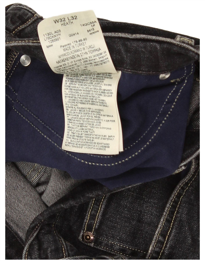 Lee Mens Heath Slim Jeans W32 L32 Μαύρο βαμβακερό