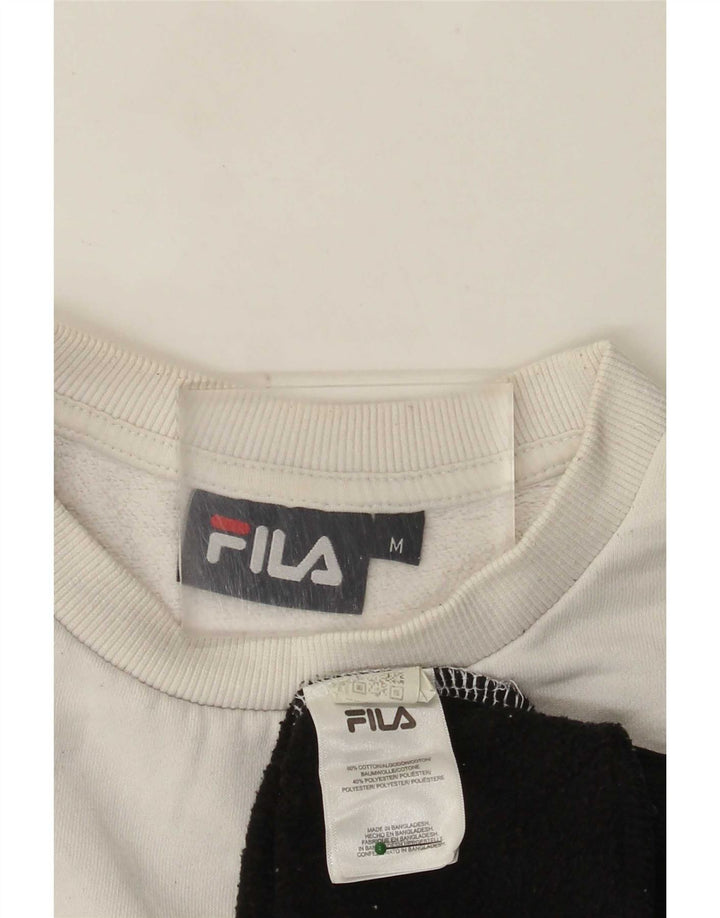 Γυναικείο γραφικό φούτερ Fila Jumper UK 14 Μεσαίο λευκό βαμβακερό χρώμα