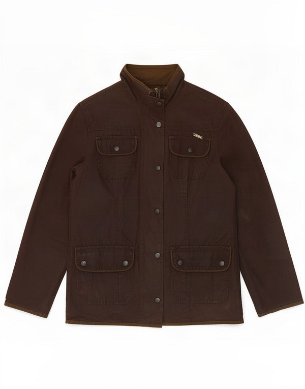 Barbour Γυναικείο κερωμένο βαμβακερό μπουφάν UK 10 Small Brown