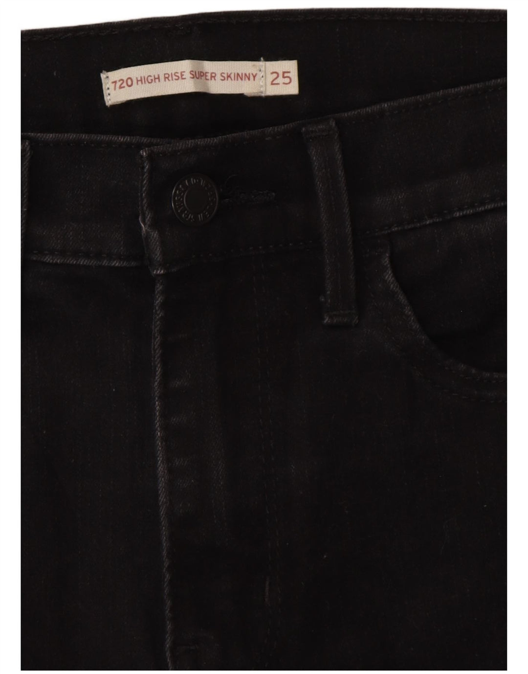 LEVI'S Γυναικείο 720 Ψηλό τζιν Super Skinny W25 L30 μαύρο βαμβακερό