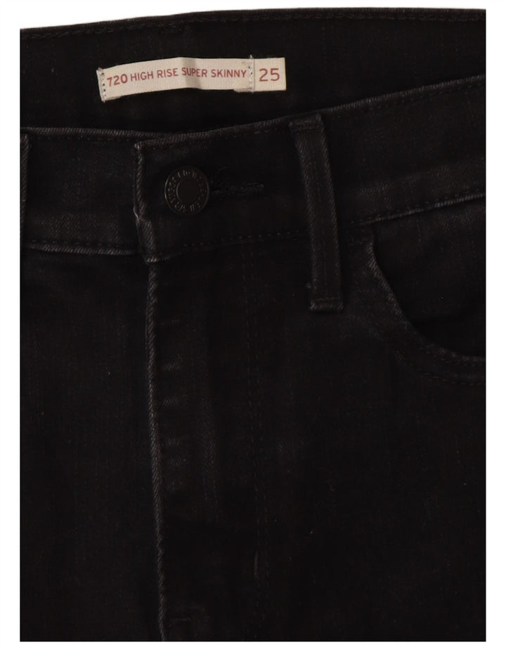 LEVI'S Γυναικείο 720 Ψηλό τζιν Super Skinny W25 L30 μαύρο βαμβακερό