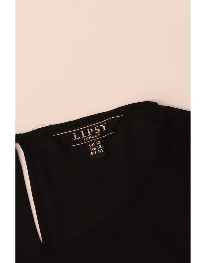 Γυναικεία μακρυμάνικη μπλούζα Lipsy Top UK 16 Large Μαύρο Πολυεστέρας