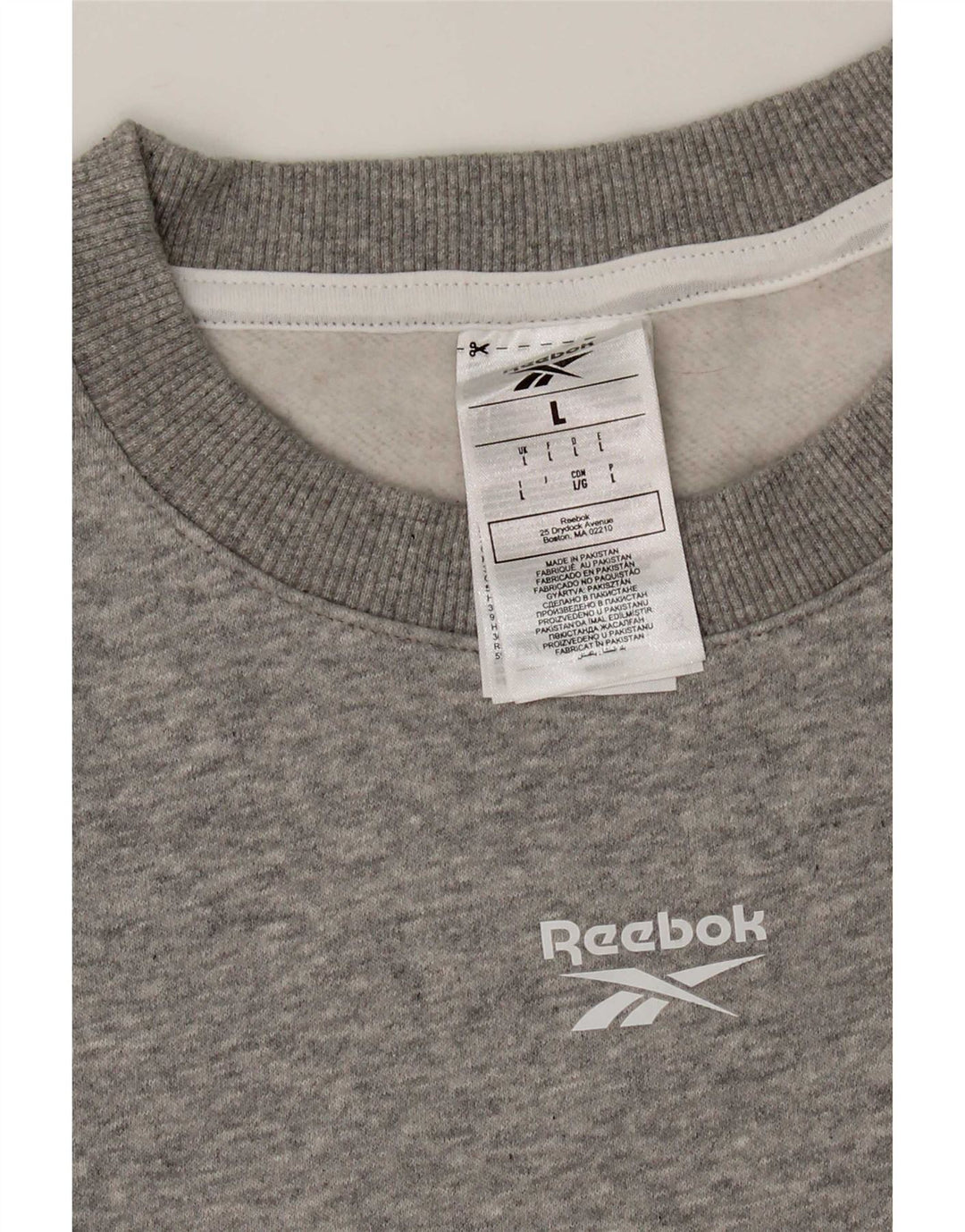 Reebok Γυναικείο Φούτερ Jumper UK 16 Μεγάλο Γκρι Βαμβακερό
