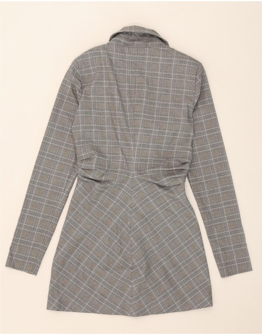 Γυναικείο παλτό ZARA με διπλό στήθος UK 6 XS Grey Houndstooth