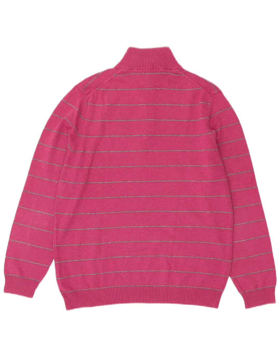 Massimo Dutti Γυναικείο πουλόβερ με φερμουάρ EU 38 Ροζ μεσαίο ριγέ