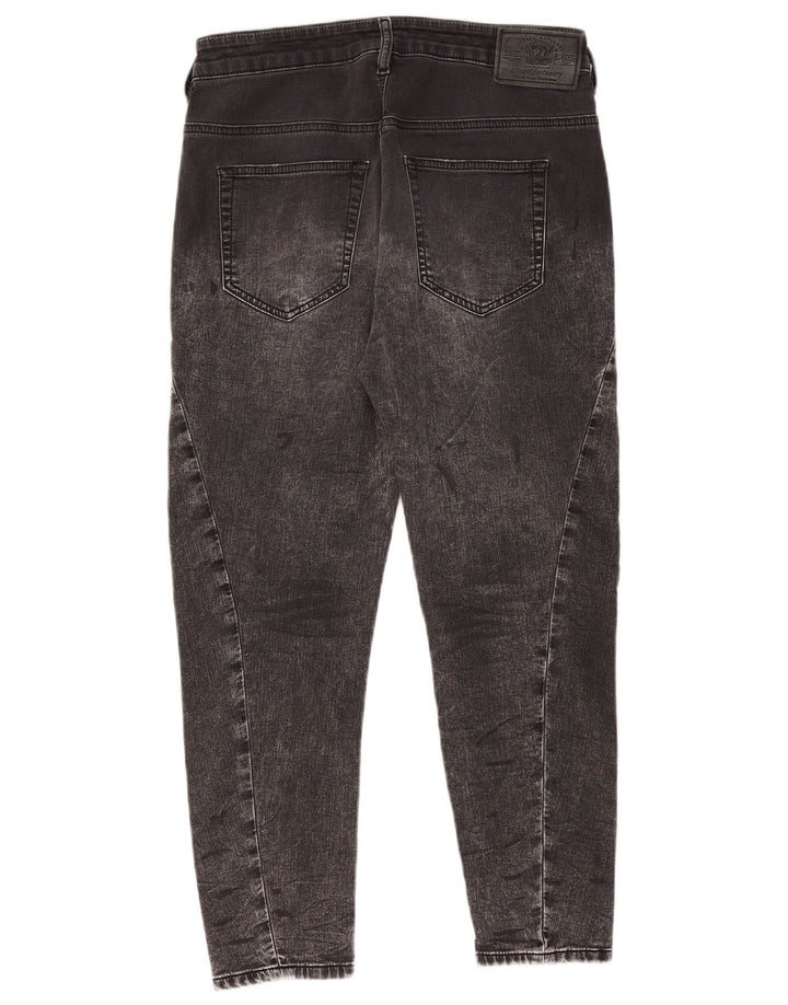 DIESEL Γυναικείο Crop Tapered Jeans W25 L24 Γκρι βαμβακερό