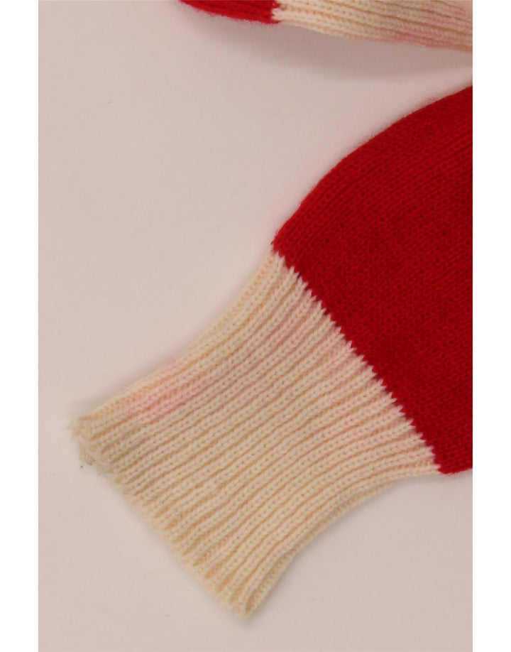 Γυναικείο πουλόβερ με λαιμό πόλο VINTAGE IT 48 XL Κόκκινο ακρυλικό