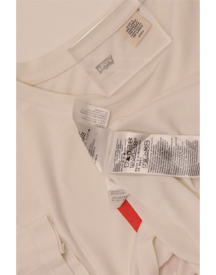 Μπλουζάκι Levi's Mens Peanuts Graphic T-Shirt Top Μικρό λευκό βαμβακερό