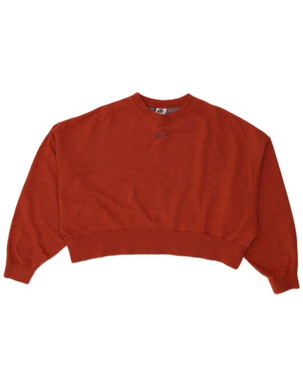 Γυναικείο φούτερ Nike Crop Jumper UK 10 Small πορτοκαλί βαμβακερό
