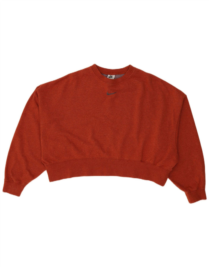 Γυναικείο φούτερ Nike Crop Jumper UK 10 Small πορτοκαλί βαμβακερό