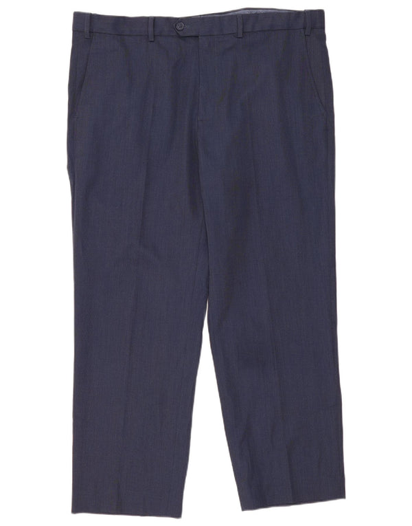 Ανδρικό ίσιο παντελόνι Marks & Spencer W40 L29 Navy Blue Polyester