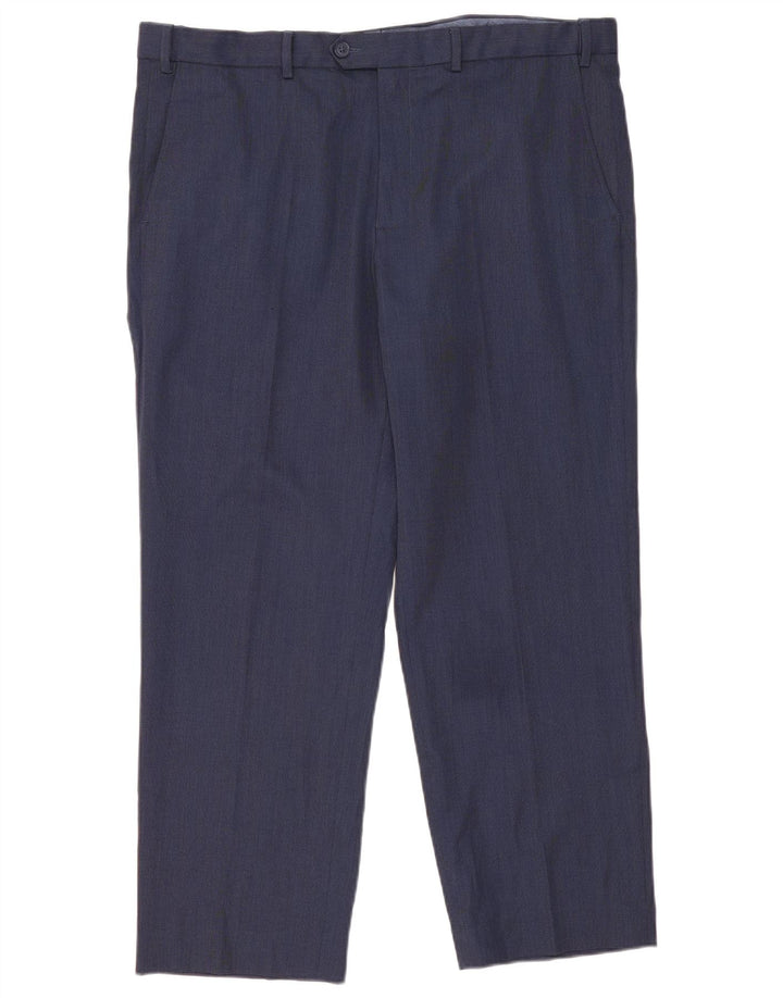 Ανδρικό ίσιο παντελόνι Marks & Spencer W40 L29 Navy Blue Polyester