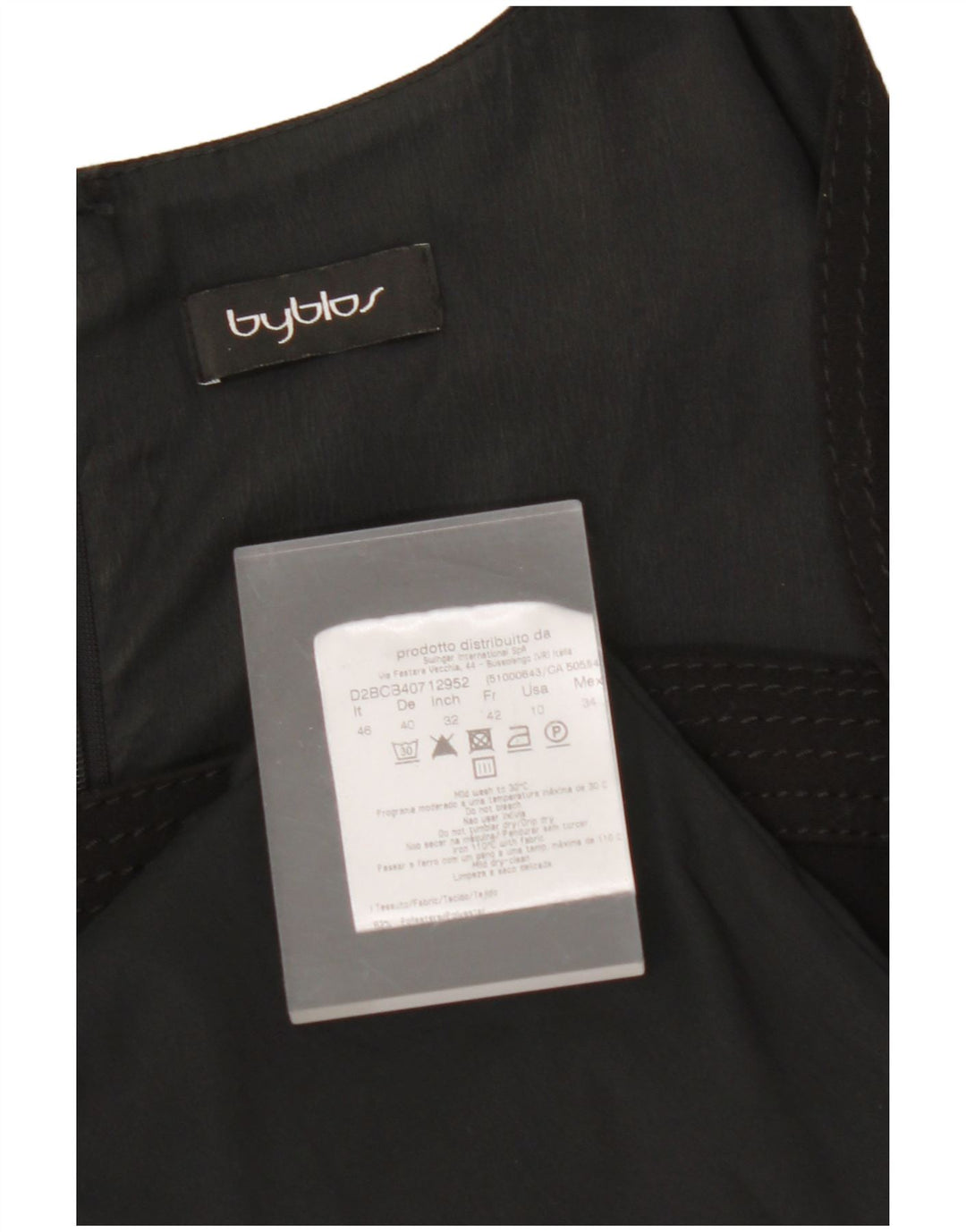 BYBLOS Γυναικείο φόρεμα με θήκη IT 46 Μεγάλο Μαύρο Πολυεστέρα