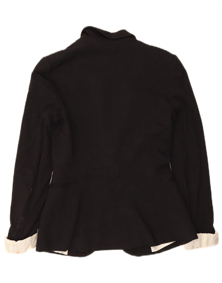 Zara Γυναικείο Μπουφάν 1 Button Blazer UK 6 XS Black Viscose