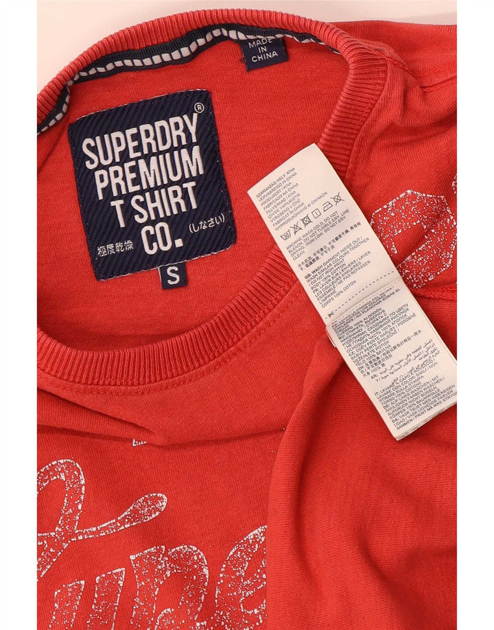 Ανδρικό γραφικό μπλουζάκι Superdry, μικρό κόκκινο βαμβακερό