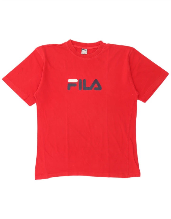 Ανδρικό γραφικό T-Shirt Fila Top IT 50 Μεσαίο κόκκινο βαμβακερό