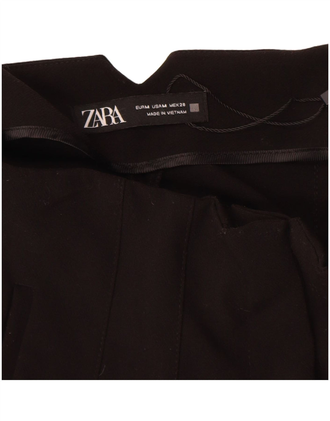 Zara Γυναικείο κωνικό παντελόνι Chino Medium W28 L27 Μαύρο Πολυεστέρας