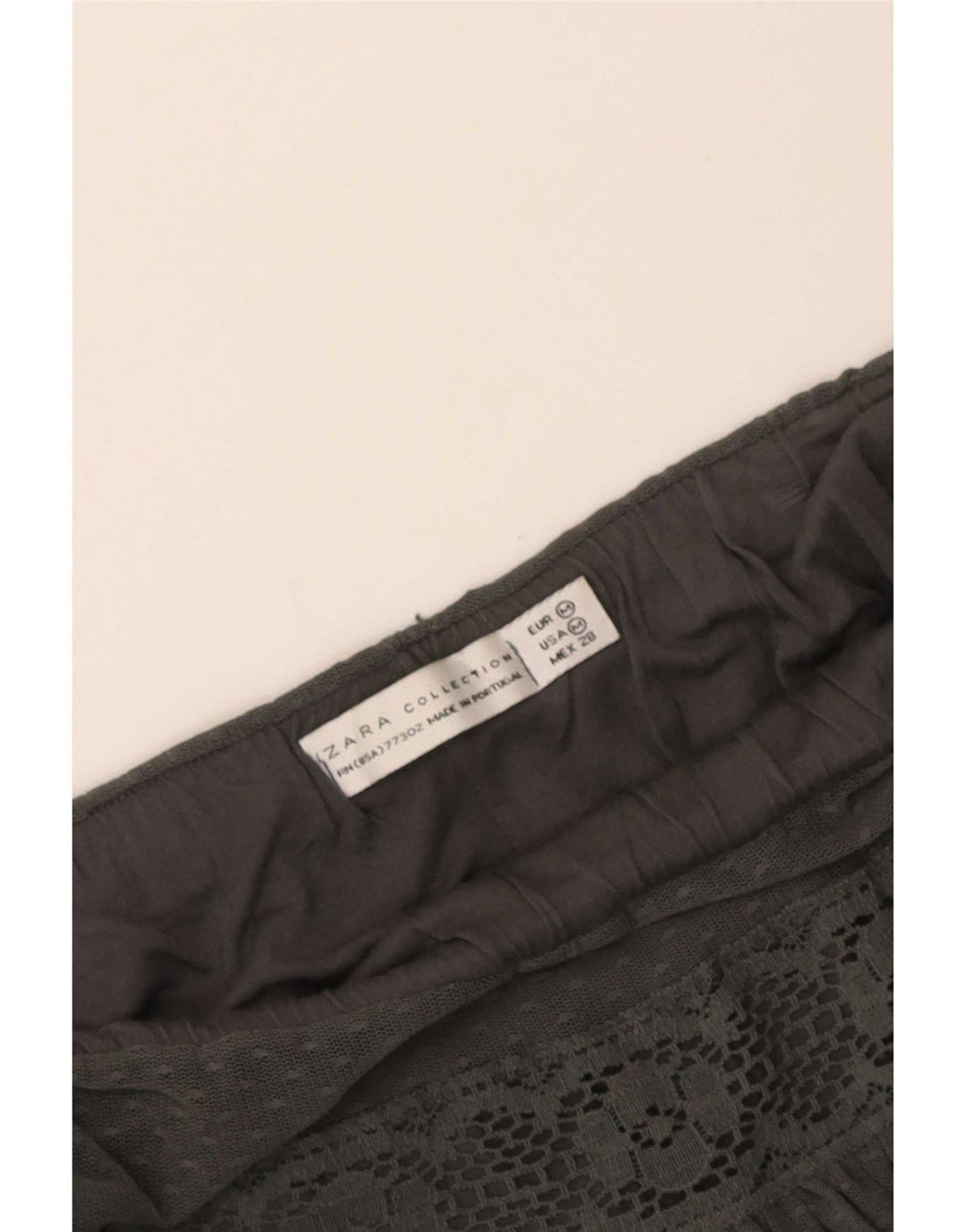 Zara Γυναικεία Πλισέ Φούστα Medium W28 Γκρι ριγέ