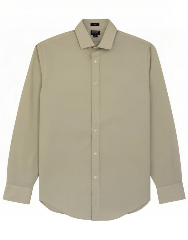 J. Crew Mens Slim Fit Shirt Medium Green Cotton